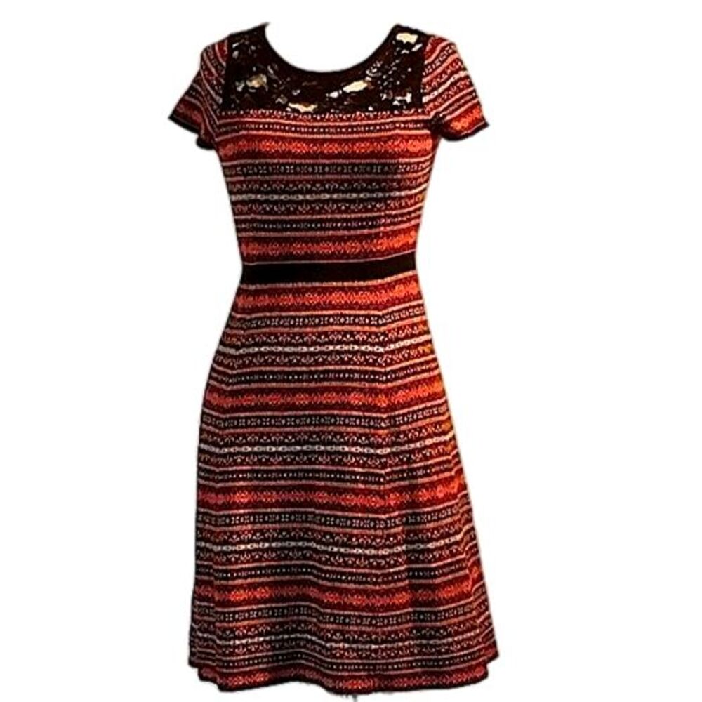 Anthropologie Sparrow Faire Isle Sweater Dress Sz XS Scandi Cottage